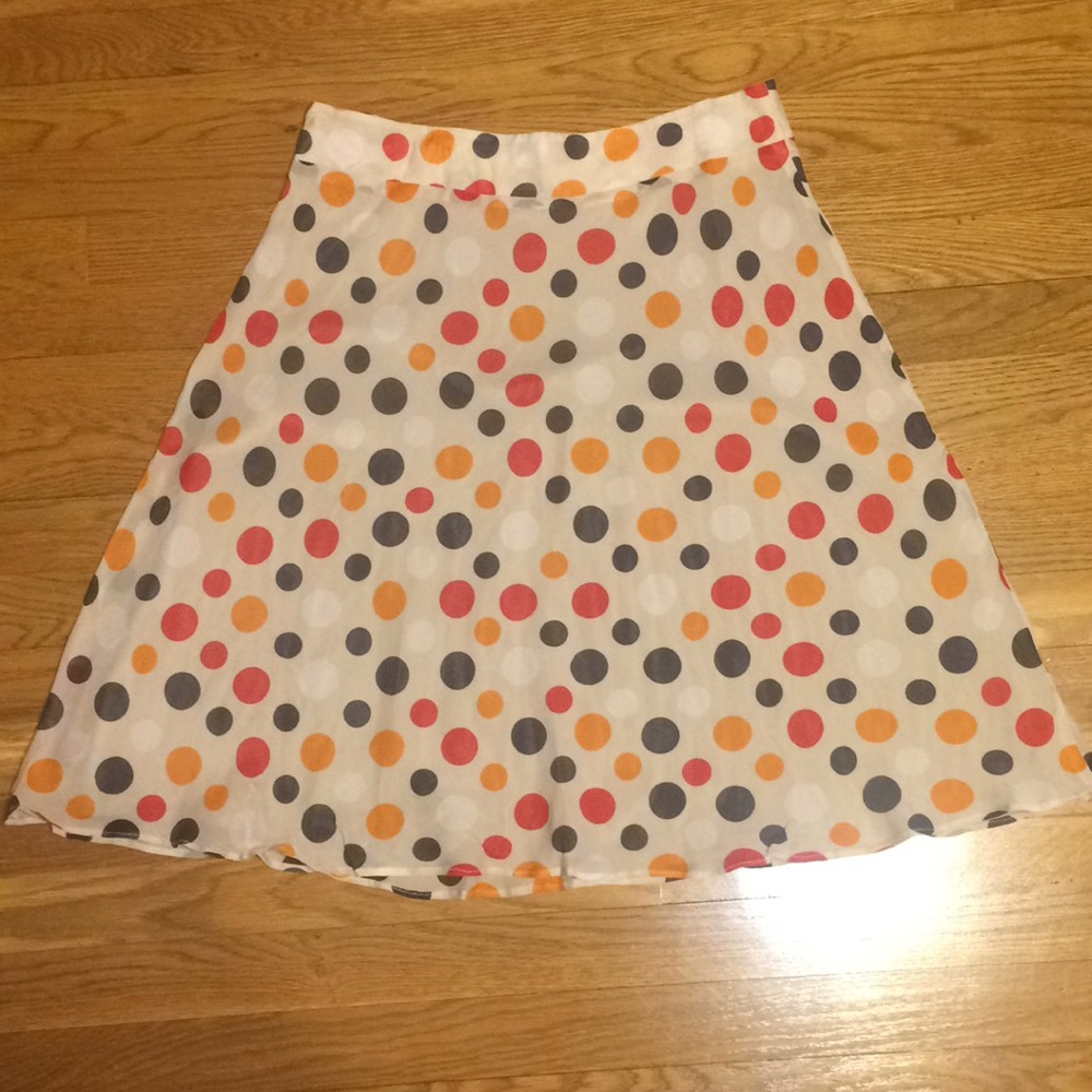 Off-white polka dot skirt